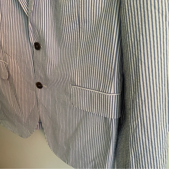 J.Crew Mens Thompson Seersucker Pinstripe Blazer - Picture 3 of 14
